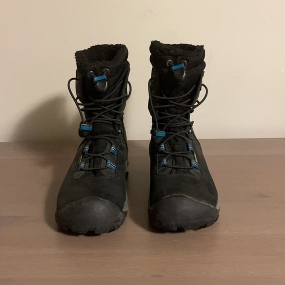 Keen Black Leather and Canvas Winter Hiking Boots - Women’s Size 6 - Picture 3 of 11